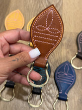 Load image into Gallery viewer, Leather Boot Stitch LV Keychain