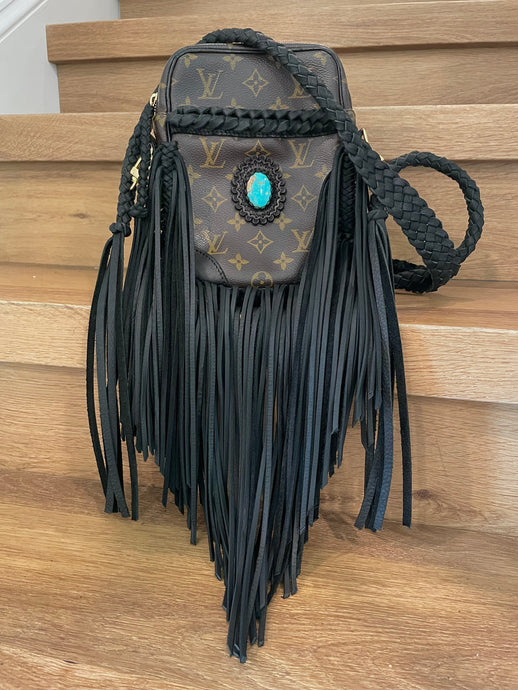 Beautiful re-imagined Louis Vuitton purses and bags by Vintage Boho - Large  Leather fringed bag …